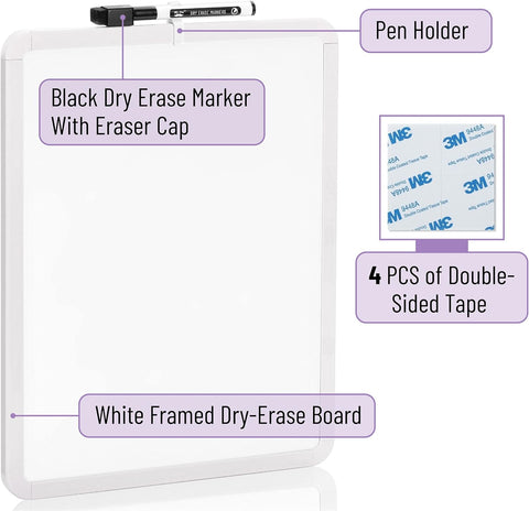 Mr. Pen- Dry Erase Board, 14” x 11”, White Frame