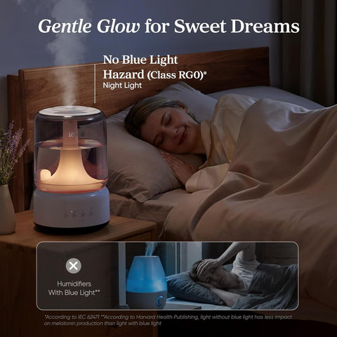 Levoit Humidifiers for Bedroom 4.2L Top Fill for Large Room, NeoClassic 450