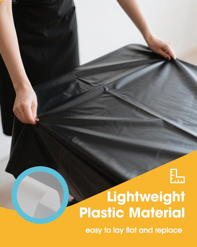 Niuara Black Plastic Table Cloth Disposable, 4 Pack, 54 x 108 in