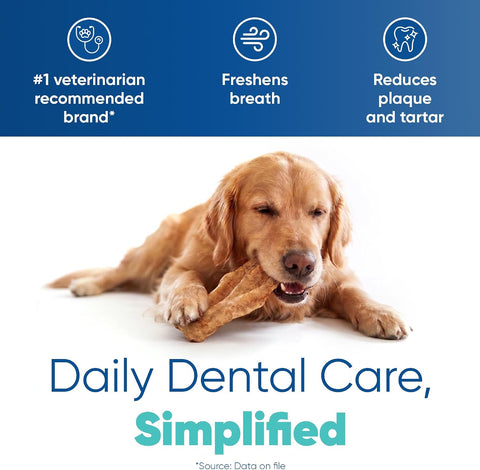 Virbac C.E.T. Enzymatic Oral Hygiene Chews for Dogs, Tartar Control, Large