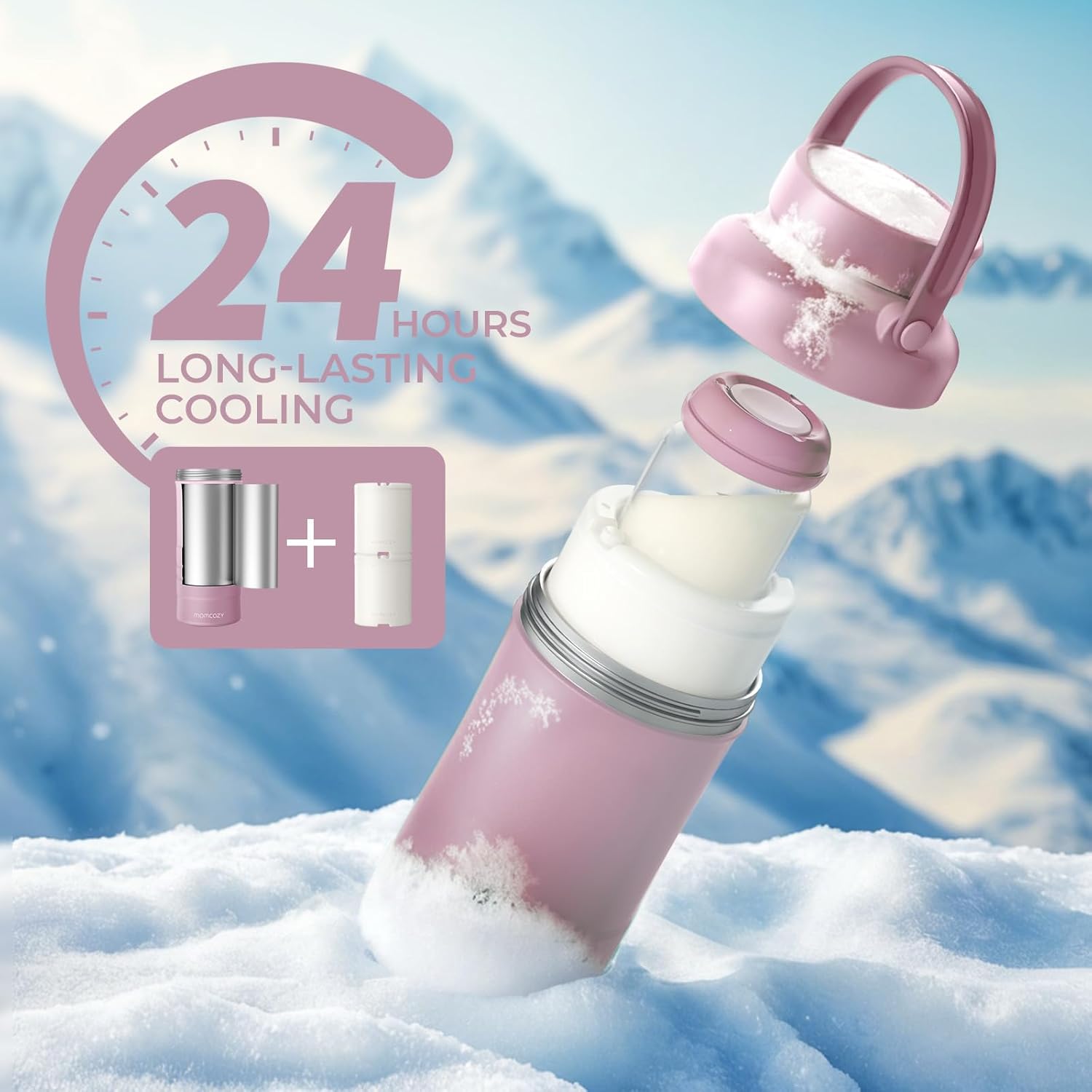 Momcozy 22oz Portable Breastmilk Cooler for 24H Outdoor, Newborn Essentials