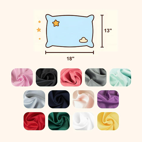 NTBAY Toddler Satin Pillowcases, Set of 2, Zipper, Light Pink
