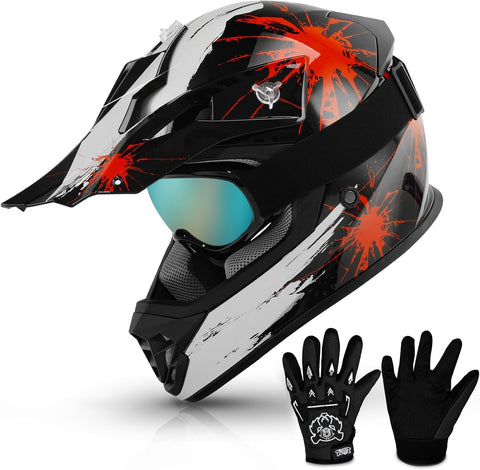 TCMT Youth Kids Dirt Bike Helmet DOT Approved Full Face Motocross Gear