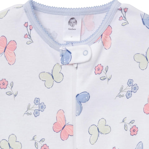 Gerber Baby Girls 2-Pack Footed Pajamas