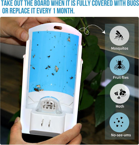 OSVDO Trap Refills, Flying Insect Trap Refill Kit NO Device - 4 Pcs Glue Cards, Each Glue Card Lasts up to 65-Day or Until Full Flying Insect Trap (4 x Refills)