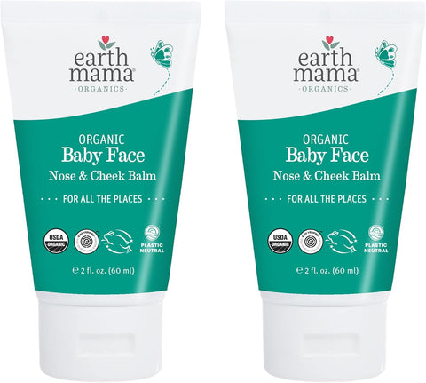 Earth Mama - Organic Baby Face Nose & Cheek Balm - 2 fl oz (2 Pack)