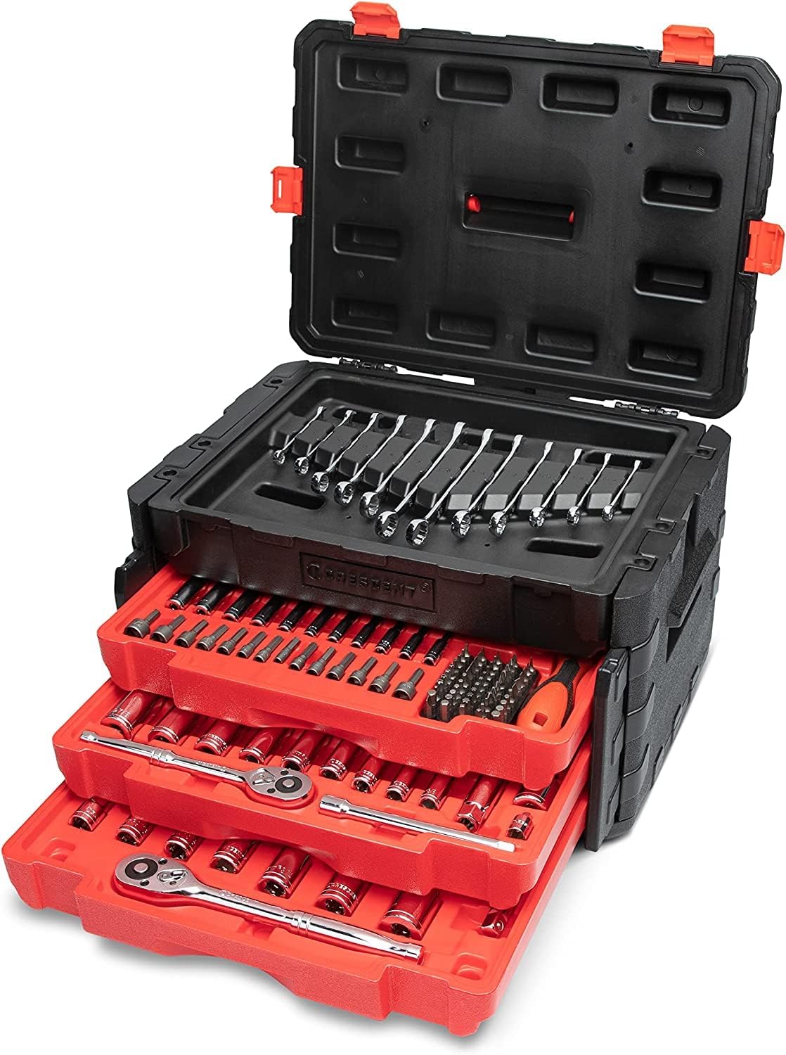 Crescent 150 Piece 1/4" and 3/8" Drive 6 Point SAE/Metric Professional Tool Set - CTK150