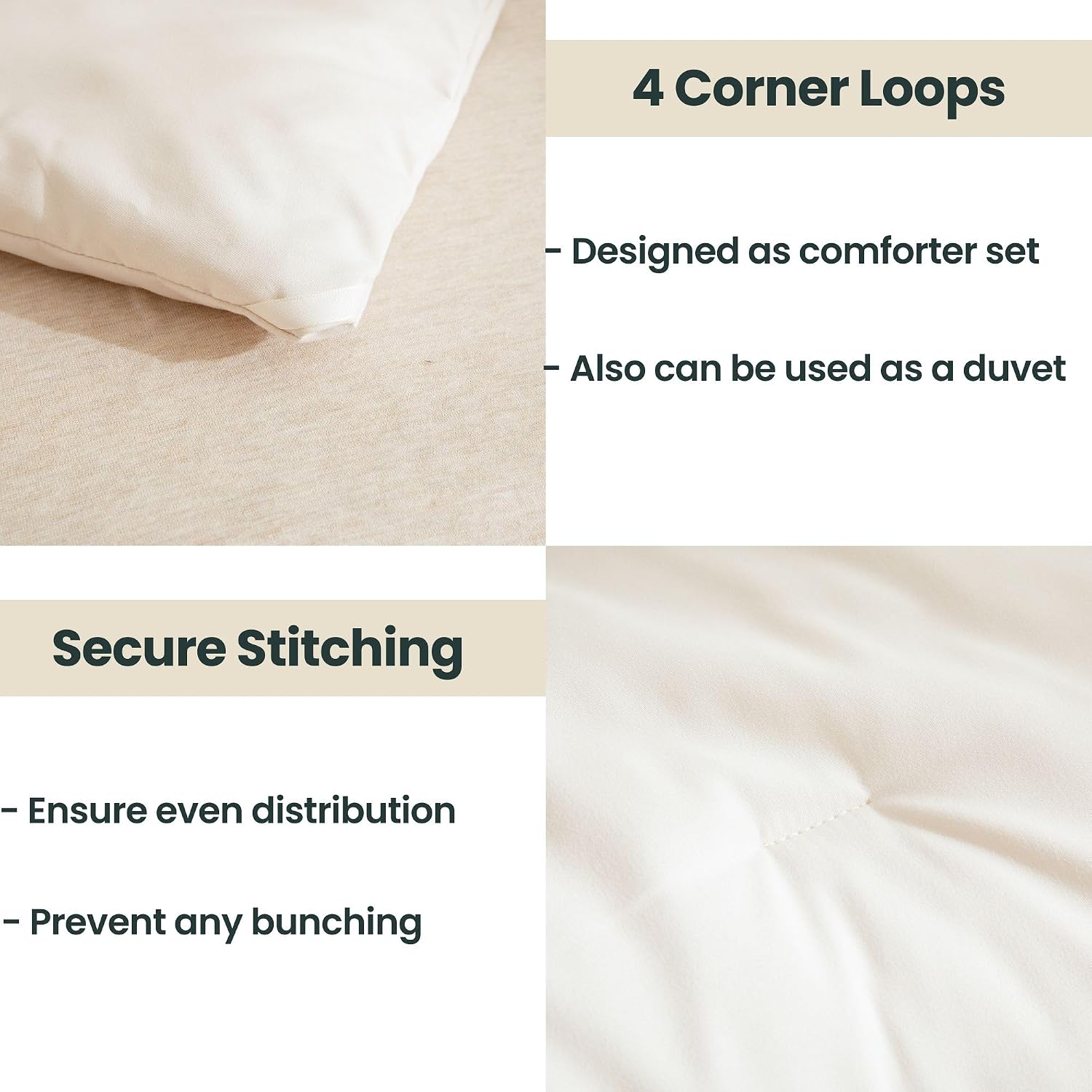 Paxrac Beige Comforter Set Twin/Twin XL Size, Cream 2 Pieces Extra Long Comforter, Lightweight Neutral Bedding Set, All Seasons Soft Breathable Comforter Set (68x90In Comforter & 1 Pillowcase)