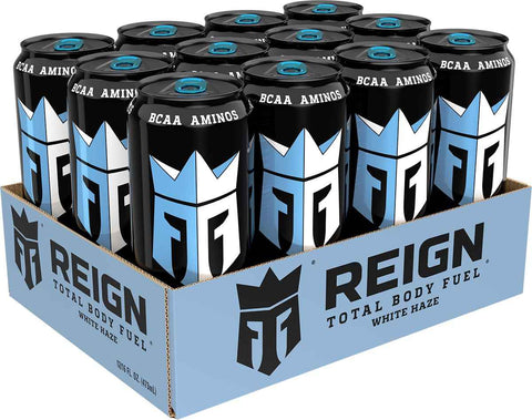 Reign Total Body Fuel, White Haze, Fitness & Performance Drink, 16 Fl Oz | Pack of 12