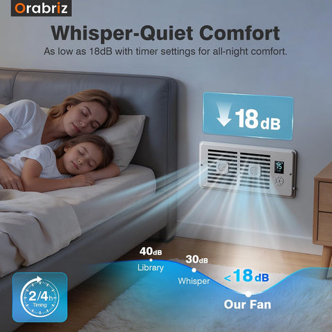 AC Vent Booster Fan 4" x 10" Register, Improves Room Airflow, 2Pack