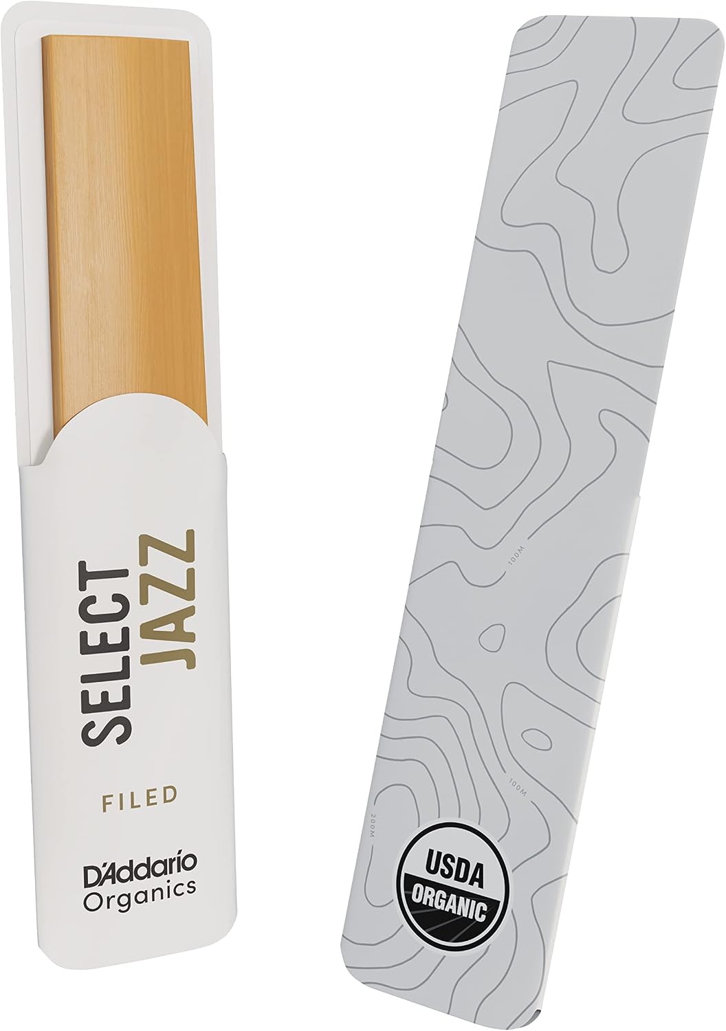 D'Addario Organic Select Jazz Filed Tenor Sax Reeds 2 Hard, 5-Pack