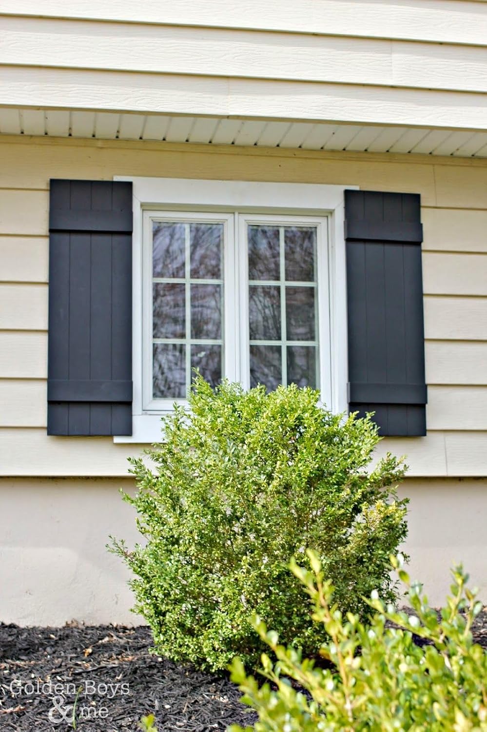 Polaris Homeside 4 Board and Batten Joined Vinyl Shutters (1 Pair) 14-1/2in. x 55in. - 610 Indigo Blue