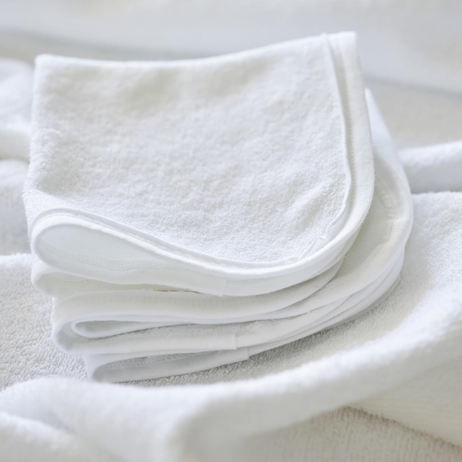HonestBaby Multipack Woven Washcloths Bath Soft Absorbent Terry for Infant Baby Boys, Girls, Unisex, 5-Pack Navy, One Size