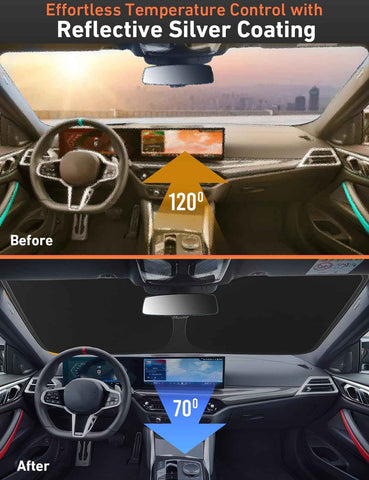 EcoNour Windshield Sunshade Compatible for Toyota Venza 2021 2022 2023 2024
