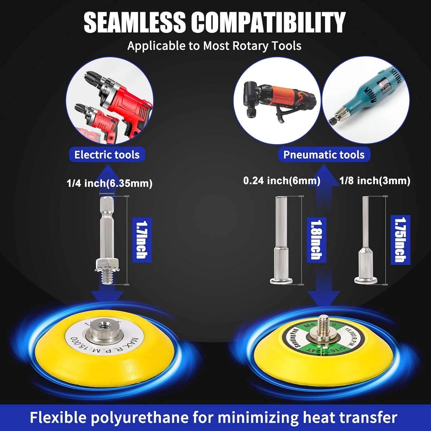 133 PCS Sanding Disc Drill Polishing Kit Sanding Attachment, 3 Inch Wet Dry Headlight Restoration Kit, Hook and Loop Sandpaper Buffing Pads with Rotary Tools for Car Wood Metal Glass Resin Epoxy