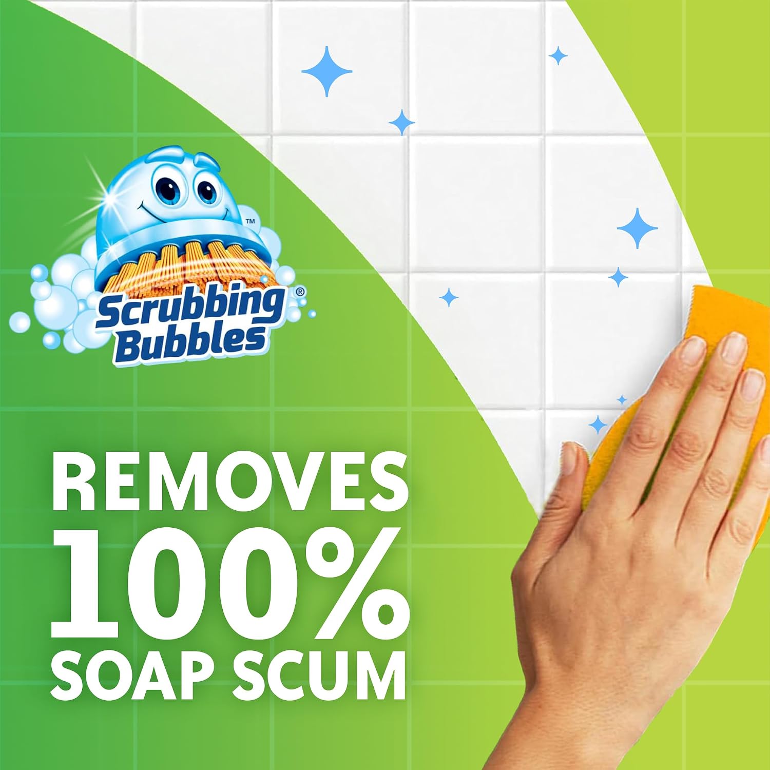 Scrubbing Bubbles Mega Bathroom and Shower Foamer Aerosol, Rainshower Scent, 20oz