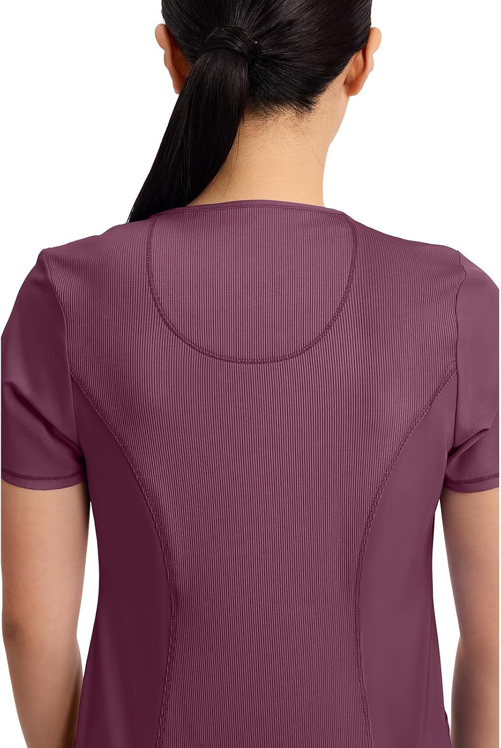 Cherokee Infinity Womens Round Neck Scrub Top with 3 Pockets
