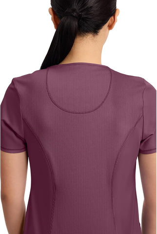 Cherokee Infinity Womens Round Neck Scrub Top with 3 Pockets