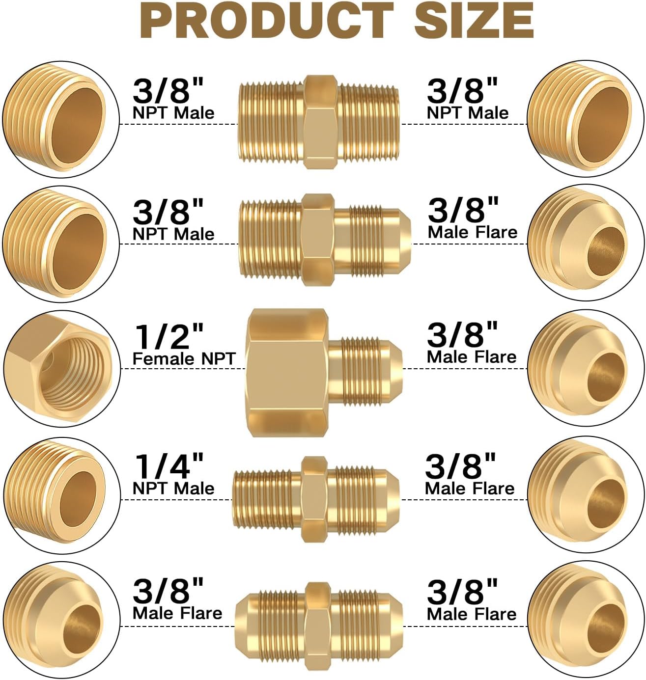 Upgraded 18 Feet High Pressure Braided Propane Hose Extension with Conversion Coupling 3/8" Flare to 1/2" Female NPT, 1/4" Male NPT, 3/8" Male Flare for BBQ Grill, Fire Pit, Heater