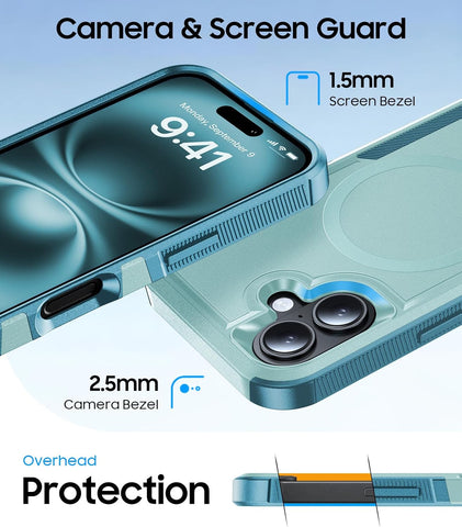 Magnetic for iPhone 17 Case Dual-Layer Shockproof Mintgreen