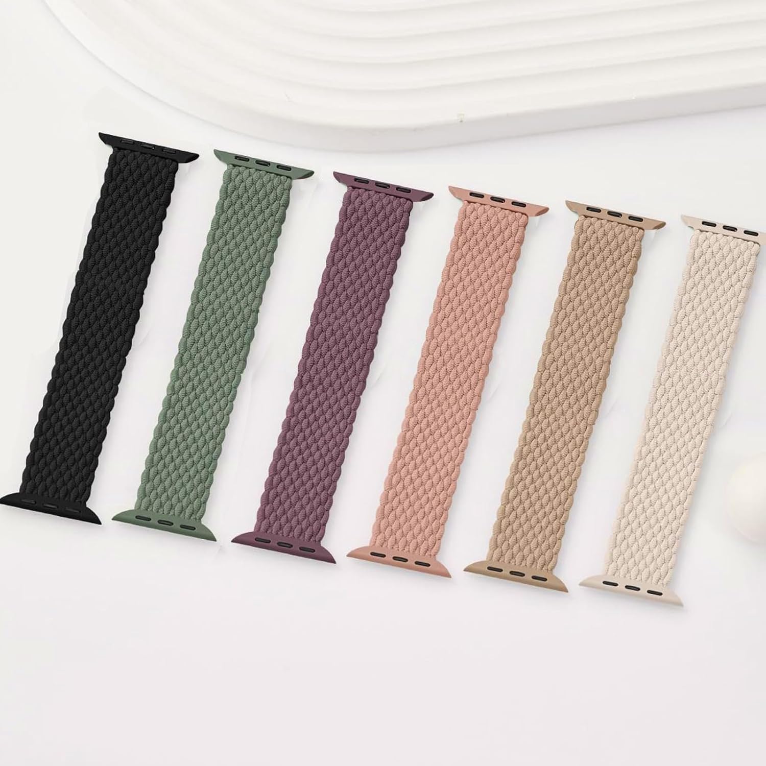 Braided Solo Loop for Apple Watch Band 40mm 42mm 41mm 38mm 44mm 46mm 45mm Ultra/3 2 49mm Men/Women,Stretchy Nylon Sport wristband Strap for iWatch Bands Series 11/10/9/8/7/6 5/4/3/SE 40 44 42 45 46 mm