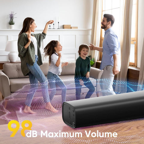 RIOWOIS 17" Sound Bar, Home Theater Surround Sound System for TV