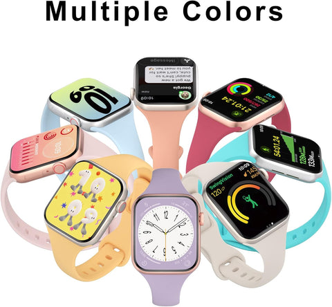 Thin Sport Silicone Slim Band Compatible with Apple Watch Bands Women Men