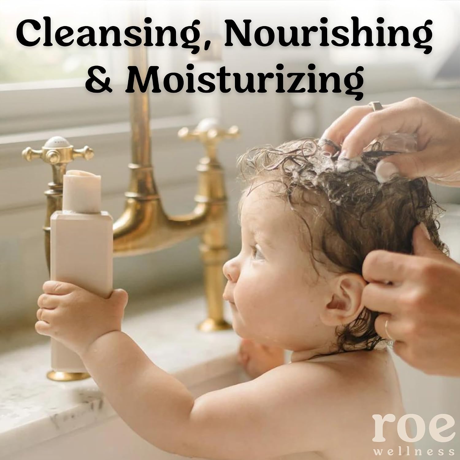 Roe Wellness- Toddler & Baby Body Wash & Shampoo Moisturizing Clean Ingredients | Suitable for Sensitive Skin, Fragrance-Free, Natural Vanilla Scent, Fresh Cleaning | 9.4 fl oz. (Pack of 2)