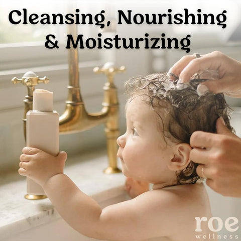 Roe Wellness- Toddler & Baby Body Wash & Shampoo Moisturizing Clean Ingredients | Suitable for Sensitive Skin, Fragrance-Free, Natural Vanilla Scent, Fresh Cleaning | 9.4 fl oz. (Pack of 2)