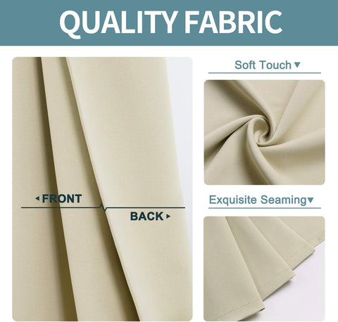 ChrisDowa Room Darkening Curtains for Bedroom and Living Room 72 Inch Long