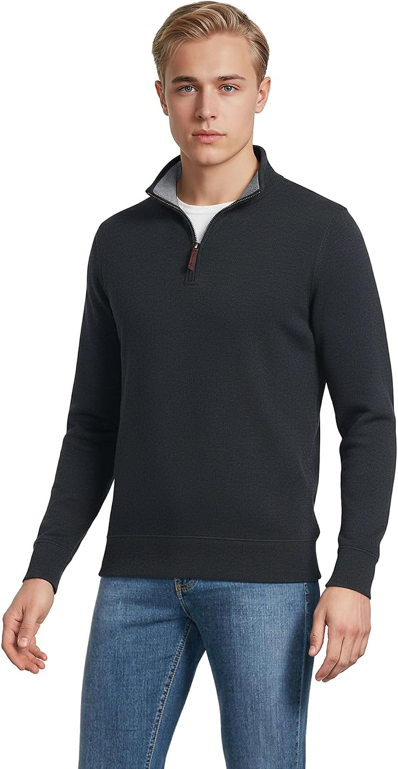 Lands' End Men's Quarter Zip Pullover Sweater