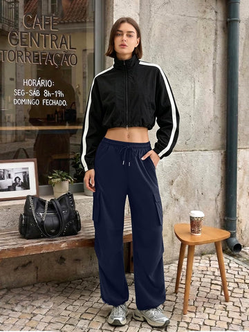COPYLEAF Parachute Cargo Pants Women Lightweight Baggy Hiking Pants Y2k