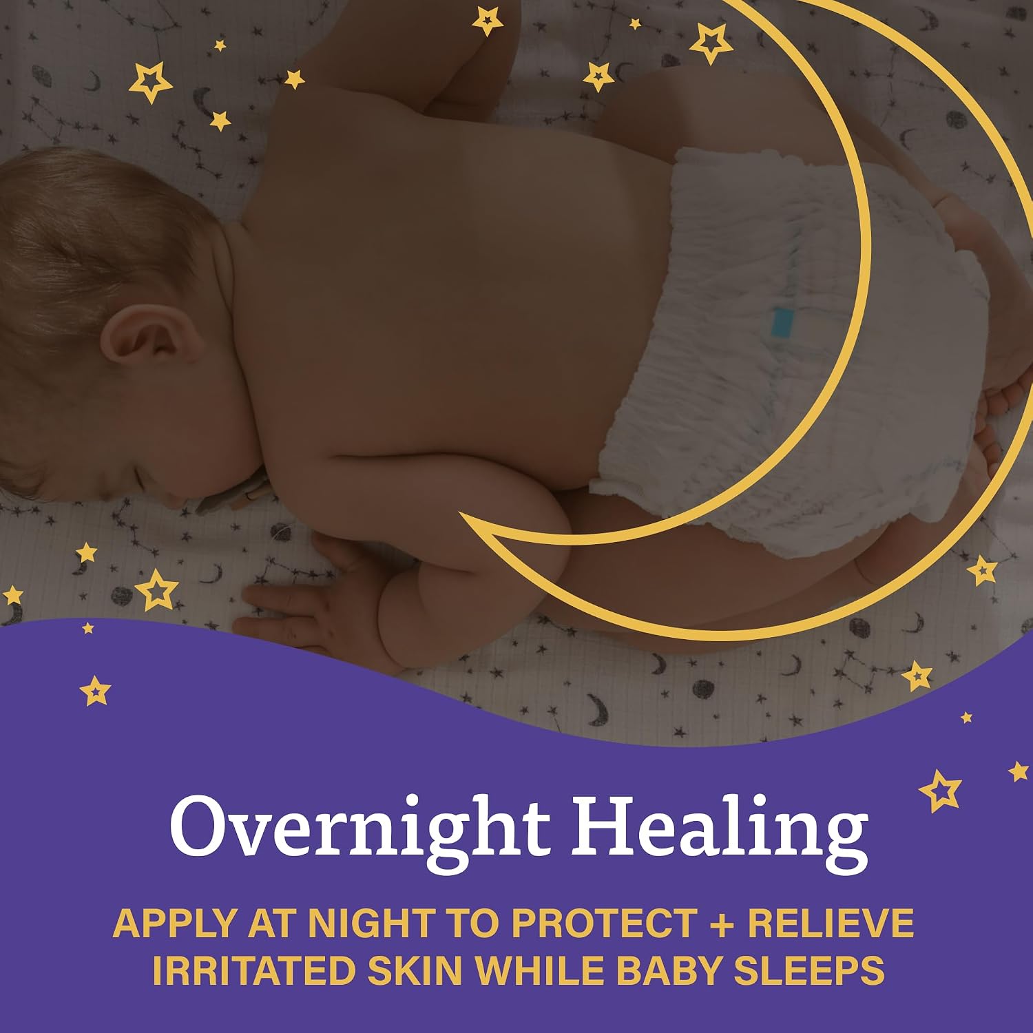 A+D Overnight Healing Diaper Rash Ointment, with Vitamins, Lavender, 3.6 Oz