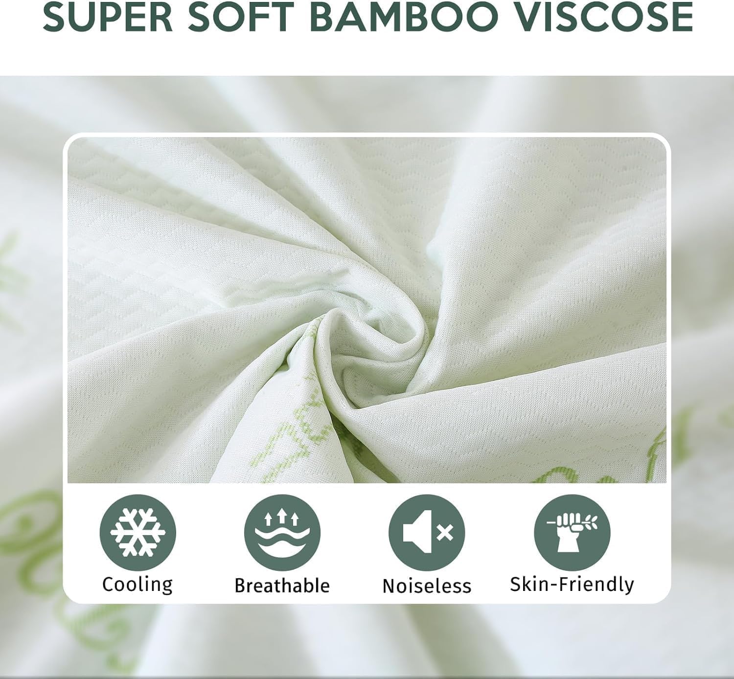 Premium 100% Waterproof King Mattress Protector, Breathable Mattress Cover King Size Bed, 3D Air Fabric Cooling Bed Pad Cover, Deep Pocket 8"-21"
