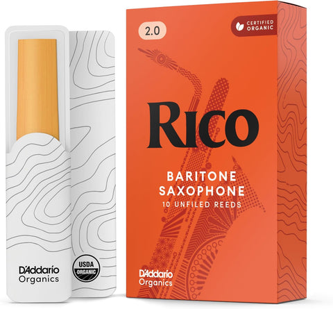 D’Addario Woodwinds - Rico Baritone Sax Reeds - RLA0320 - Strength 2.0, 3-Pack