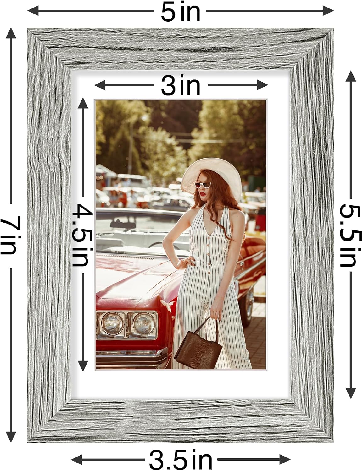 Vittanly 4x6 Picture Frames Set of 9 for Wall or Tabletop Display, Grey