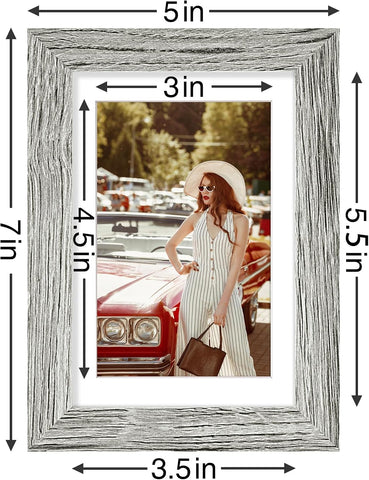 Vittanly 4x6 Picture Frames Set of 9 for Wall or Tabletop Display, Grey