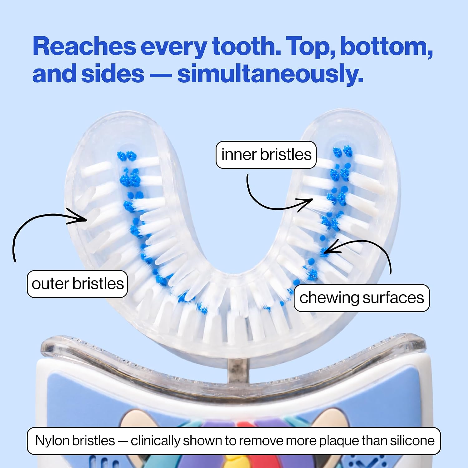 autobrush Kids U-Shaped Electric Toothbrush, ADA Accepted, Ages 6-8