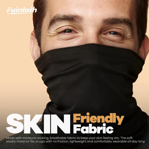 Fuinloth Neck Gaiter, 6 Pack Cooling UV Protection Bandana Face Mask Gator