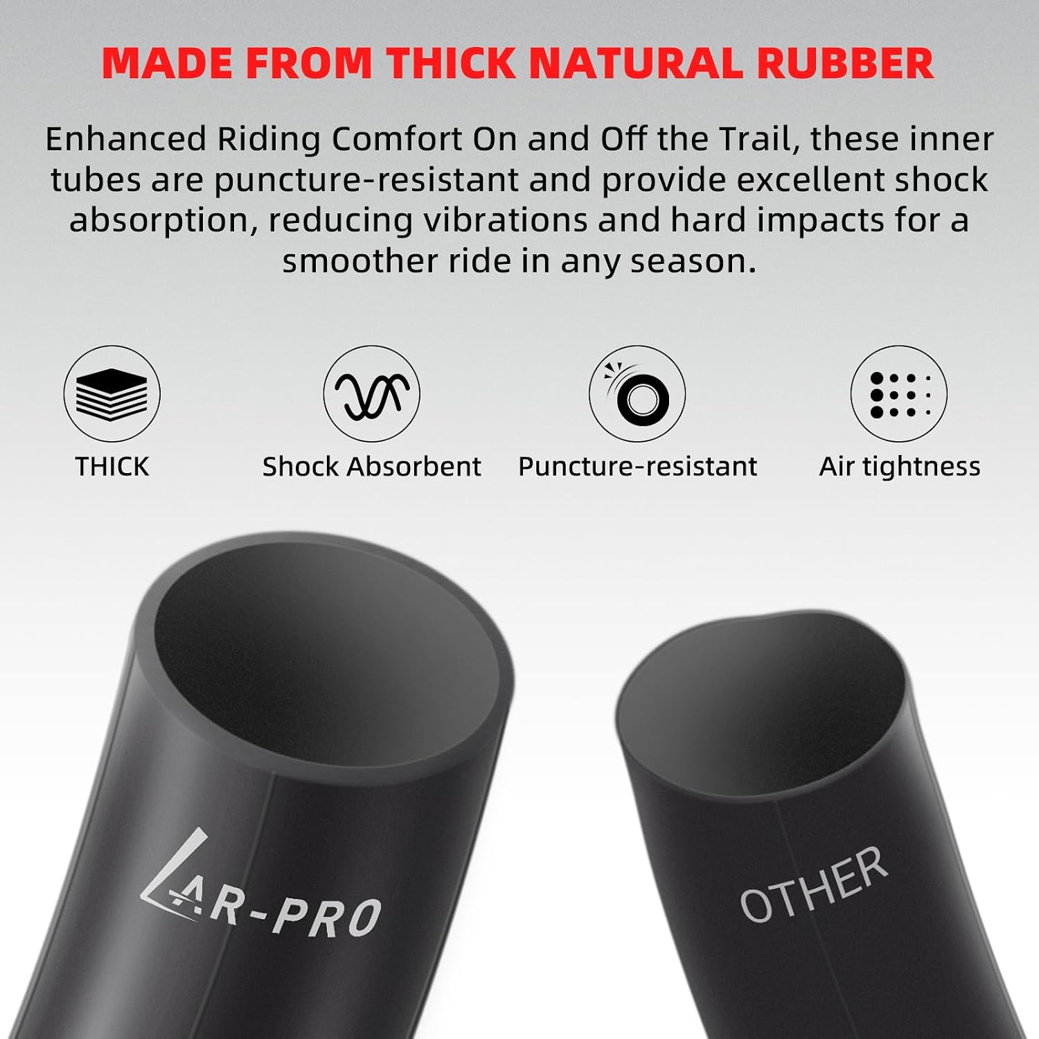 AR-PRO 2.75/3.00-12" (80/100-12) Dirt Bike Inner Tubes, Heavy Duty Motorcycle Inner Tube with TR4 Straight Valve, Compatible with Honda CRF70F/XR70, Yamaha TTR 90, Kawasaki, and More (1-Pack)