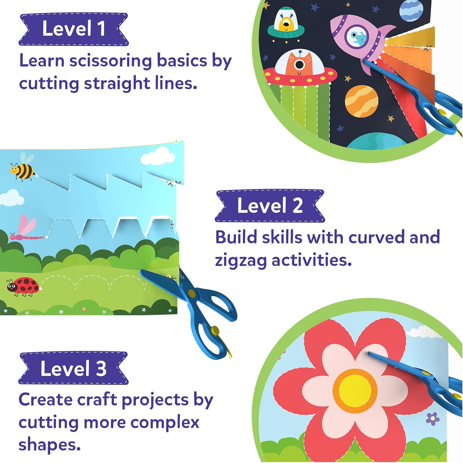 Skillmatics Snip Snip, Scissor Skills, Felt Craft Activity, Gift for Kids