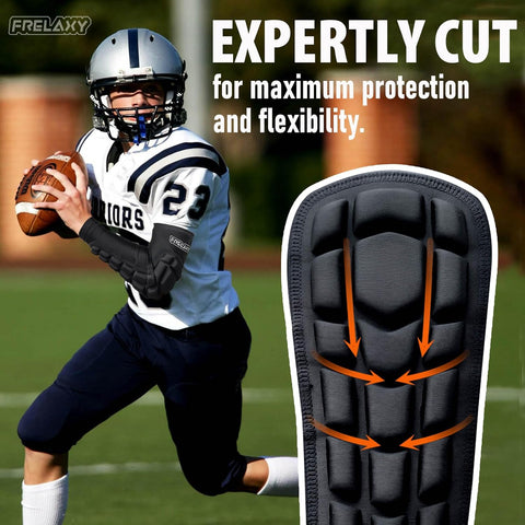 Frelaxy Elbow Pads, Padded Arm Sleeves for Volleyball and Football, 2 Pack