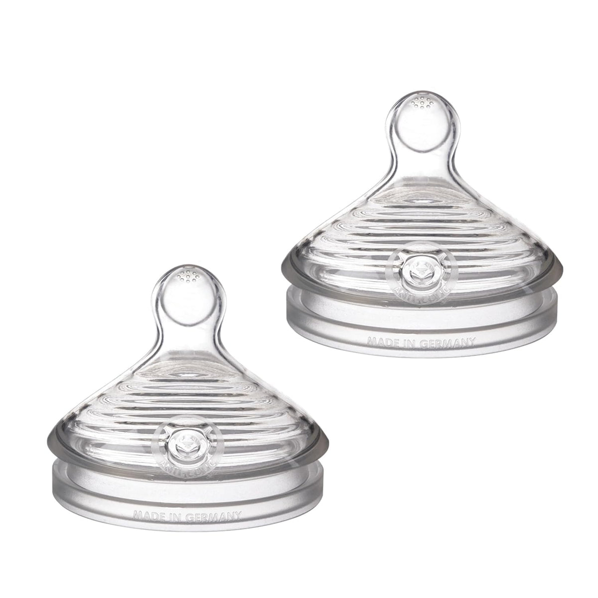NUK Simply Natural Baby Bottle Nipples - Fast Flow, Silicone, Extra Soft, Anti-Colic Air System, BPA-Free, Pack of 2