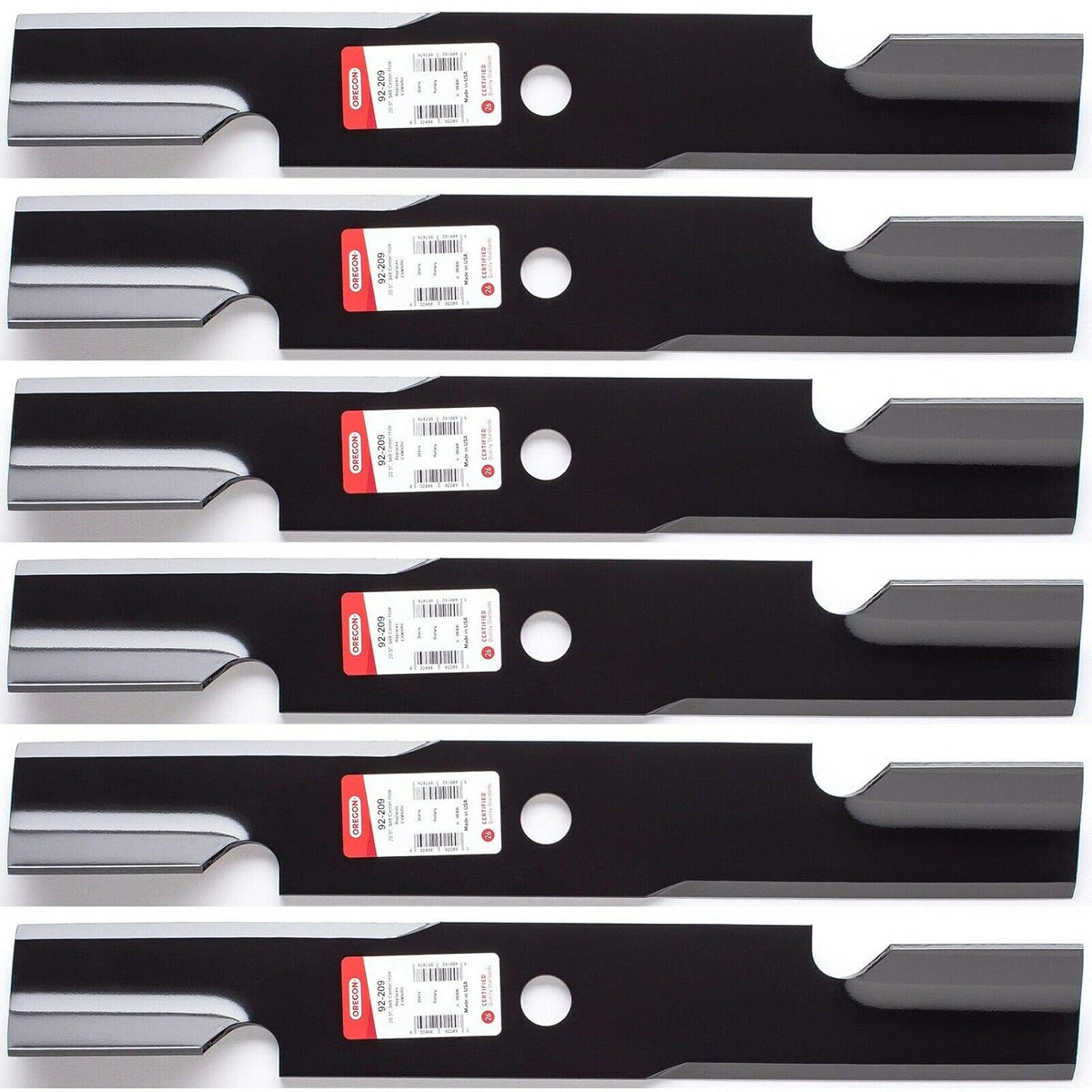 6PK Oregon 92-209 High Lift Blades for Exmark 60” Lazer Z X-Series LZX801GKA60600