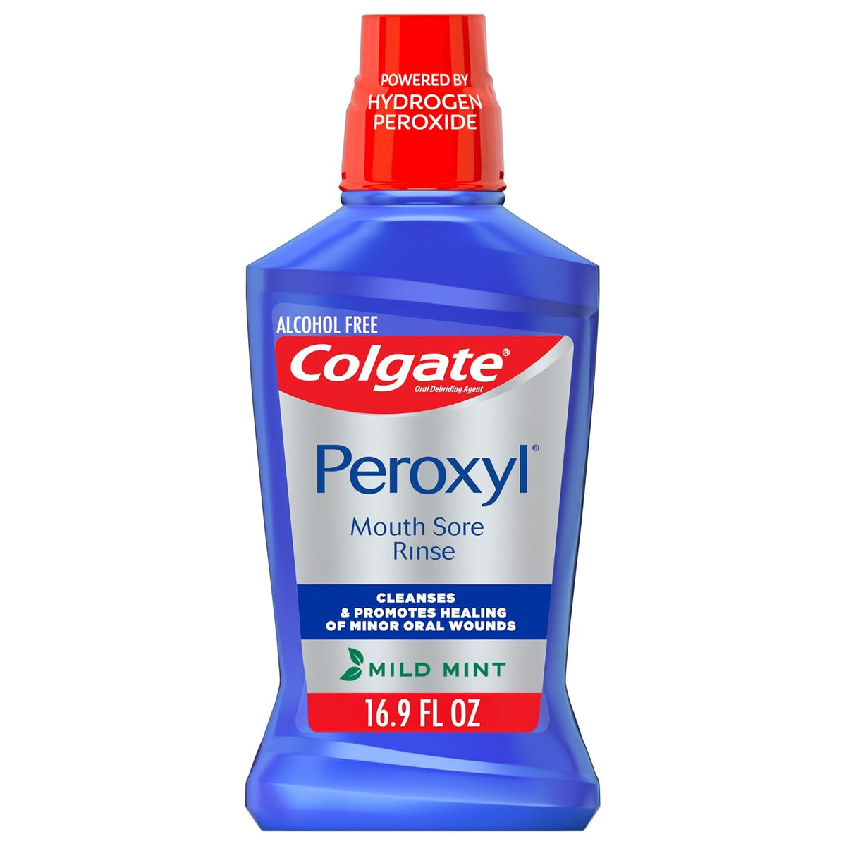 Colgate Peroxyl Antiseptic Mouth Sore Rinse, Alcohol Free, Mint, 16.9 fl oz