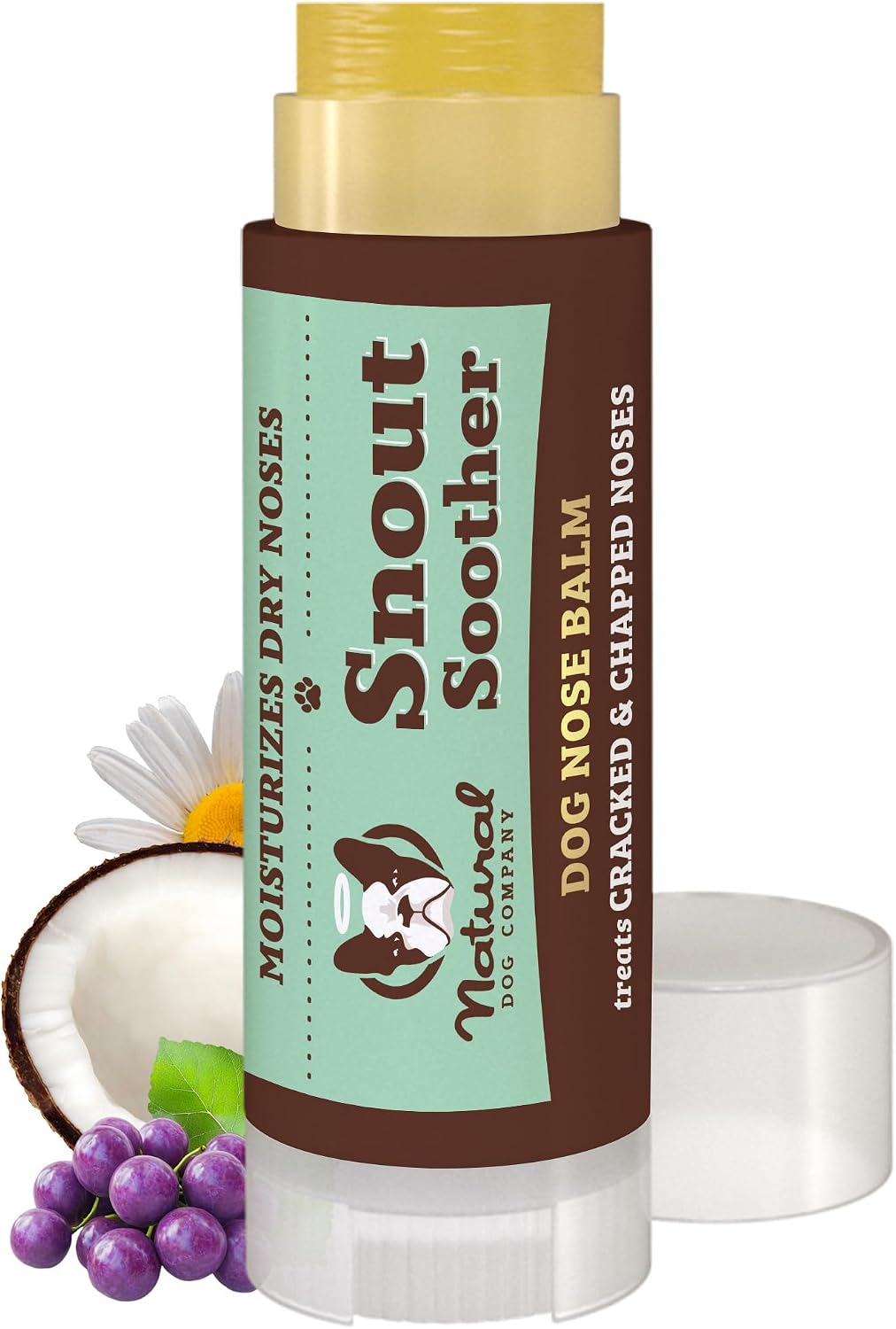 Natural Dog Company Snout Soother Dog Nose Balm, 0.15 oz Travel Stick