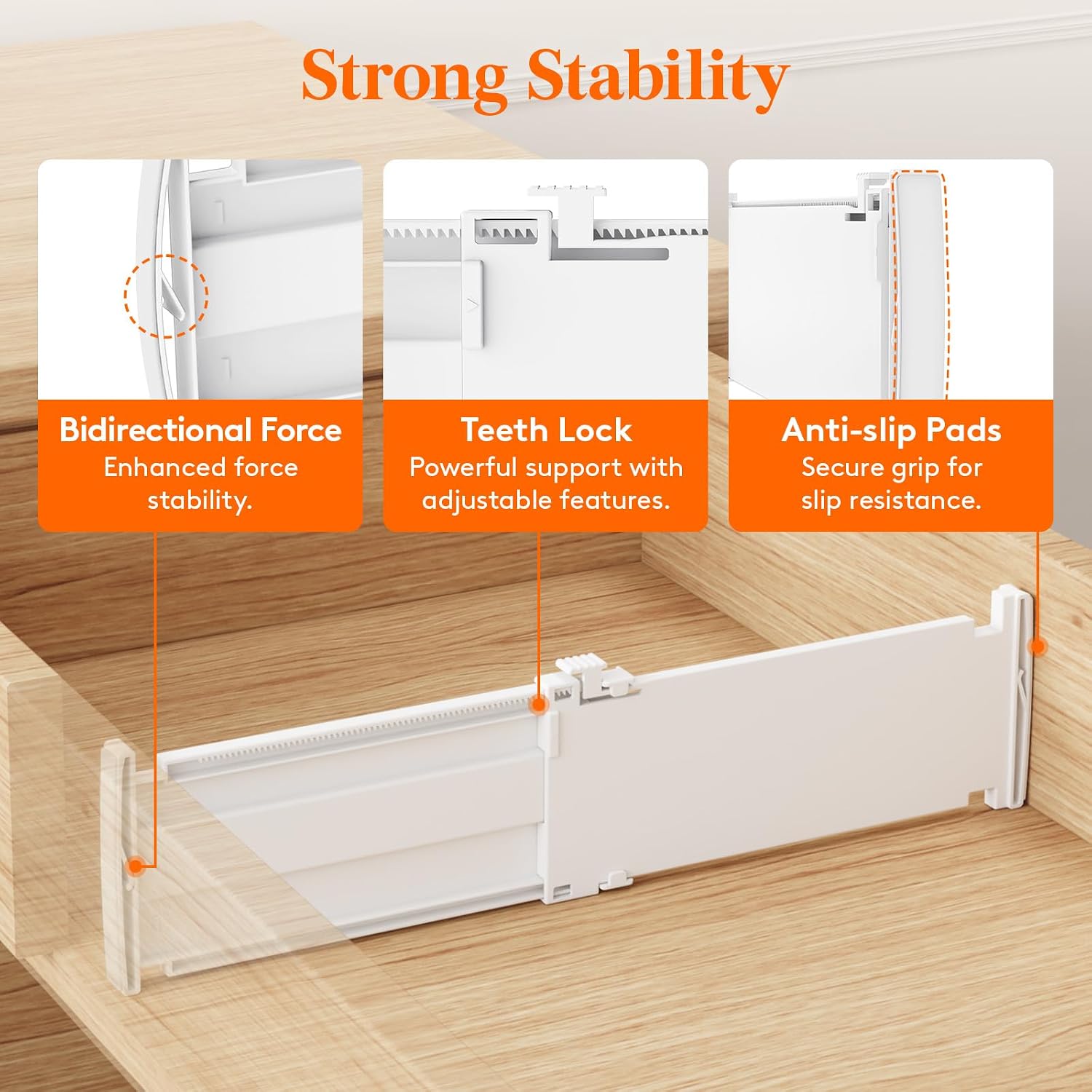 Lifewit 16 Pack 4" High Drawer Divider, Adjustable Drawer Organizer Clothes