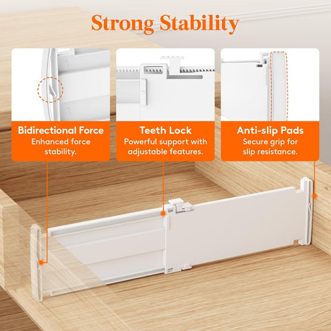 Lifewit 16 Pack 4" High Drawer Divider, Adjustable Drawer Organizer Clothes