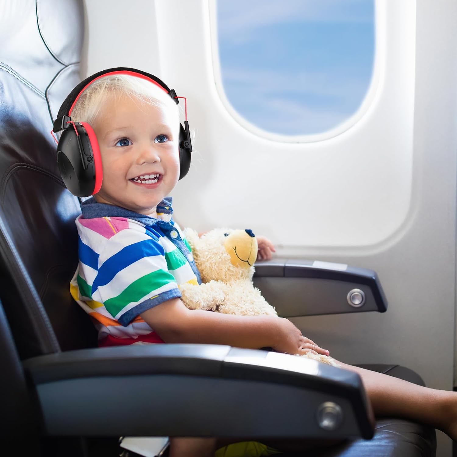 ProCase Kids Noise Cancelling Headphones Ear Hearing Protection, Black
