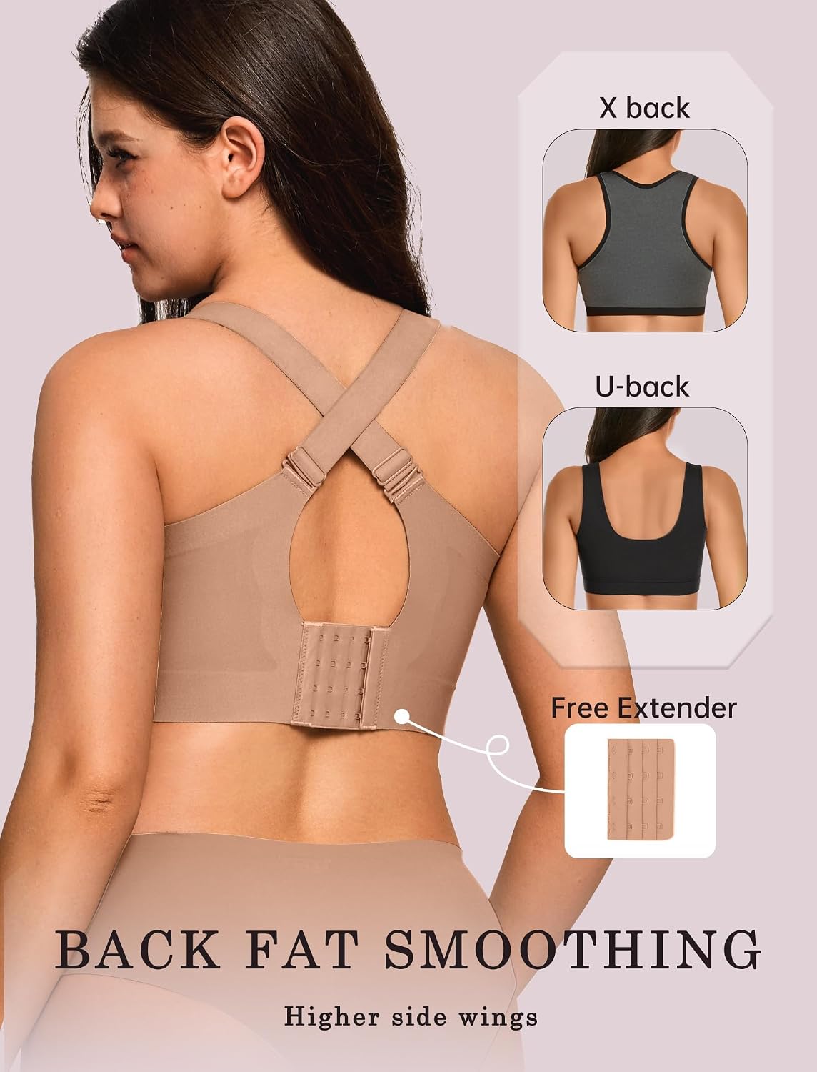 OEAK Womens Wireless Jelly Bras Plus Size Support Push Up Comfortable Bra